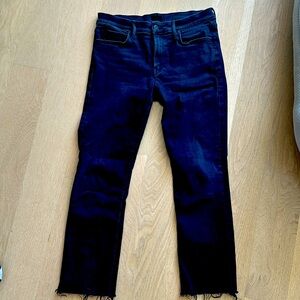 Mother faded black jeans